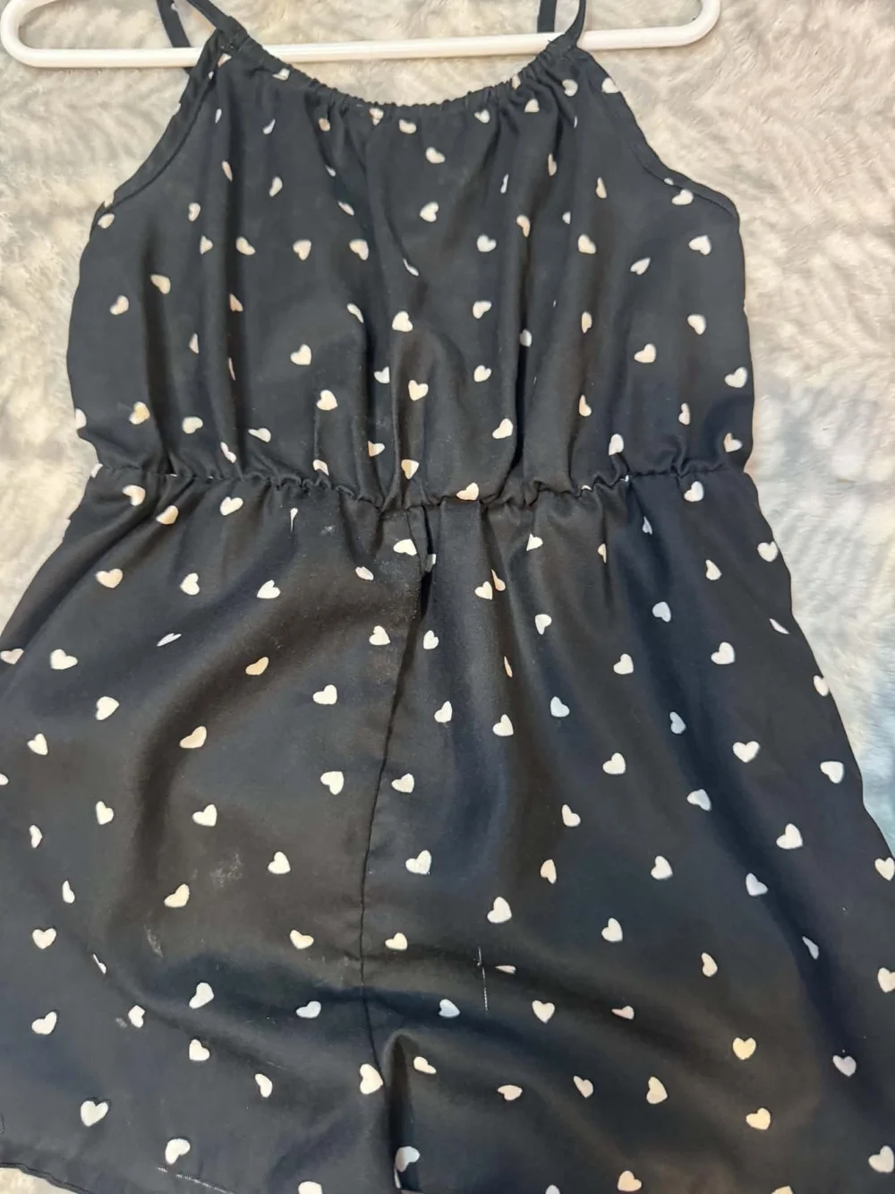 Kids Black Heart & Polka Dot One-Piece Rompers - Pack of 2